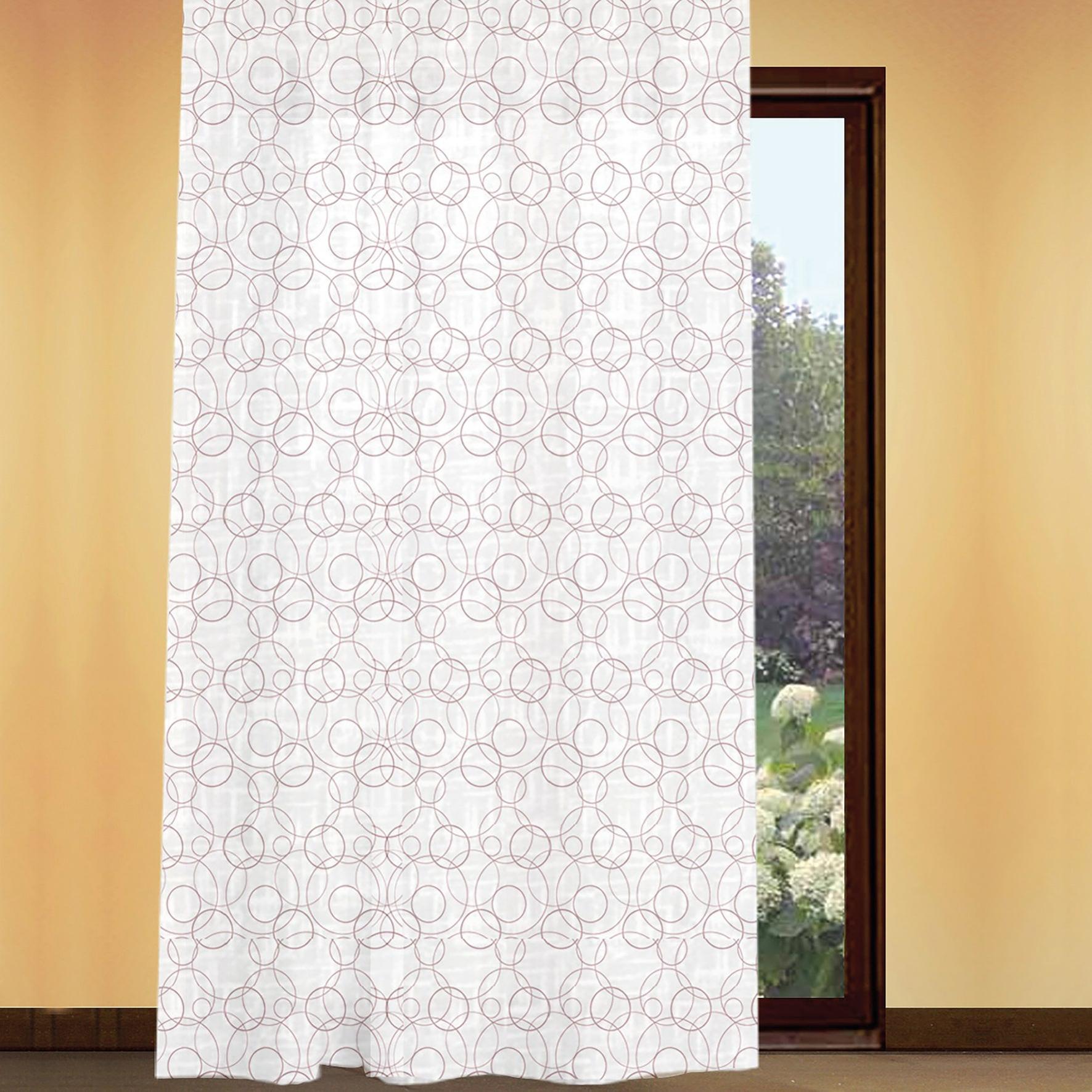 Home Fashion Tenda Samira In Voile Trasparente - 245x140 Cm, Bianco, Con Passanti, 100% Poliestere