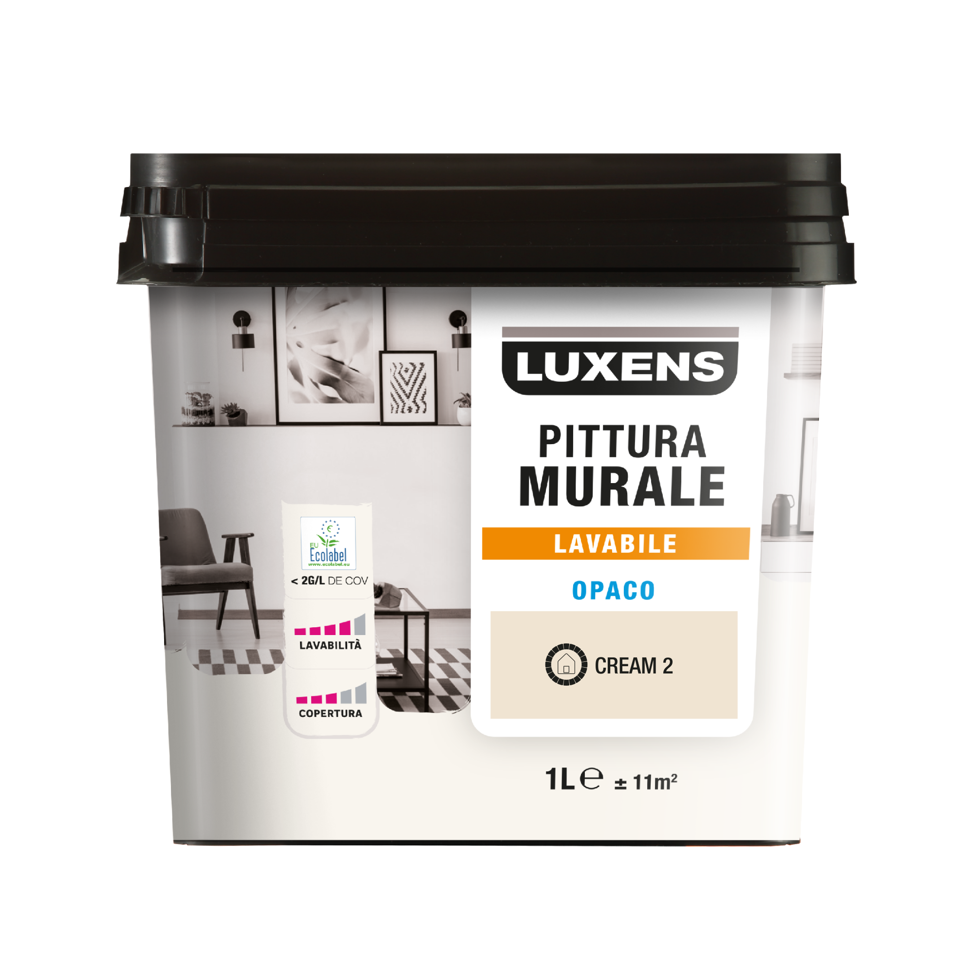 Pittura per interni, lavabile LUXENS Opaca beige cream 2, 1 L Leroy