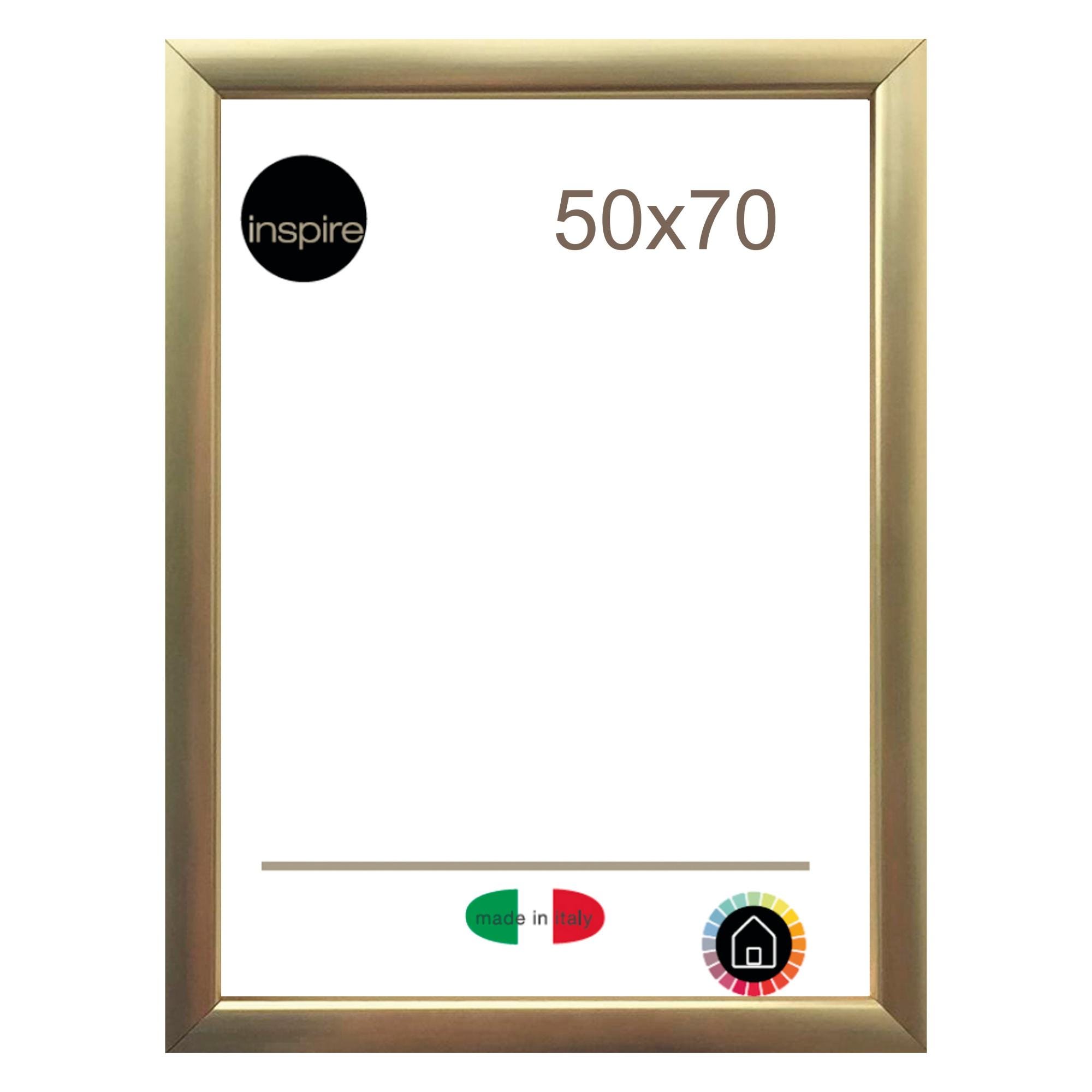Cornice con passe-partout INSPIRE Milo, nero 52x72 cm per immagini 50x70 cm