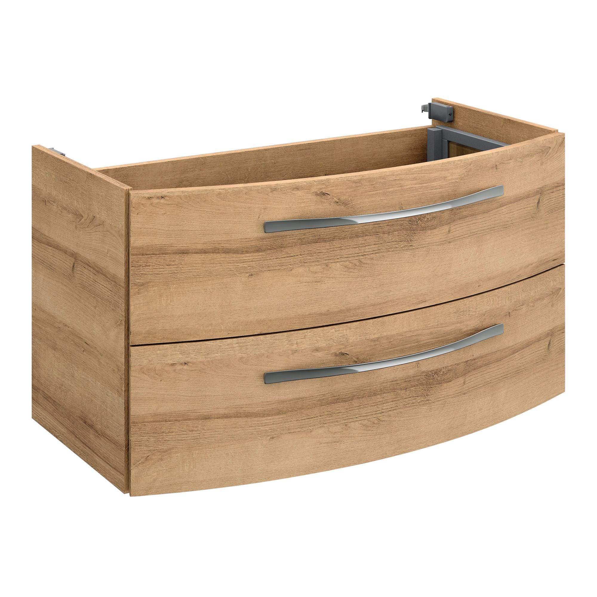 Mobile bagno sospeso 55 cm bianco completo di lavabo e specchio Desya Mobile bagno sospeso 55 cm bianco completo di lavabo e specchio Desya