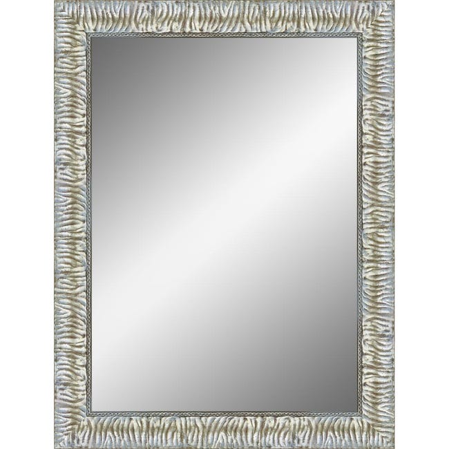 Specchio con cornice da parete rettangolare Camelia argento 70 x 50 cm