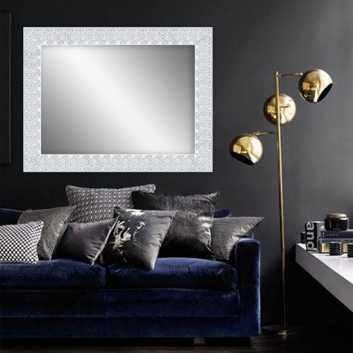 Specchiera con cornice decorativa floreale da parete 100x70 per camera da  letto - 5805