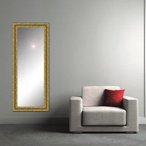 Specchio lungo da parete 180 x 72 x 4 cm Made in Italy, Specchio Vintage  Shabby, Specchio da Parete Dorato, Specchio Rettangolare da Appendere