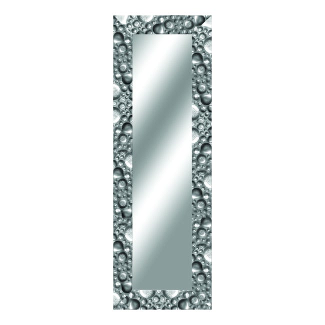 Specchio con cornice da parete rettangolare Camelia argento 125 x 40 cm