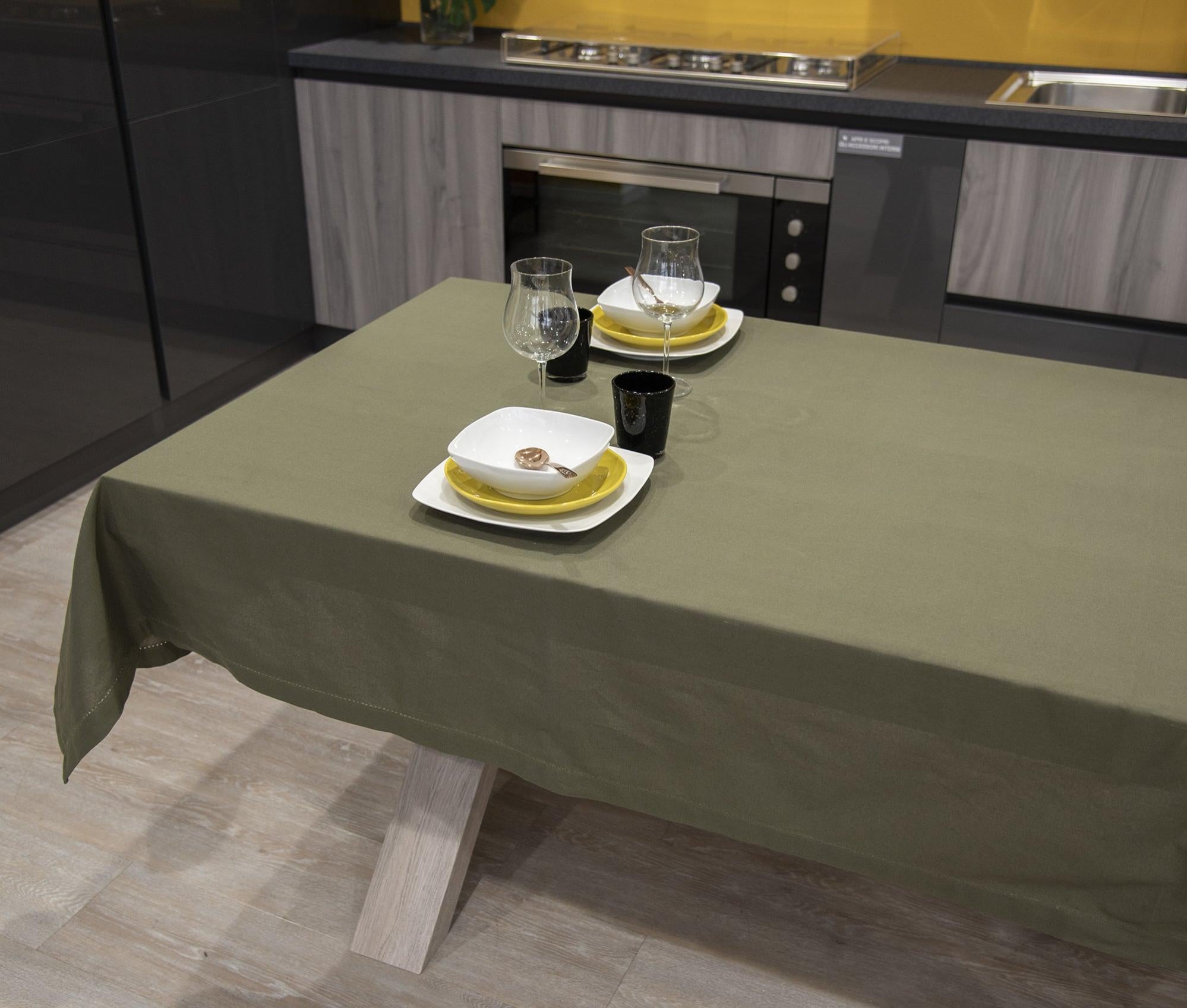 Casatessile Panama tovaglia PLASTICATA Varie Misure - Giallo Oro, 6 posti 140x180 cm