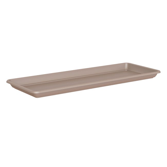Vaso Standard Con Sottovaso – Plastica PP, Colori Terracotta, Marrone, Bianco, Con Fori Di Drenaggio