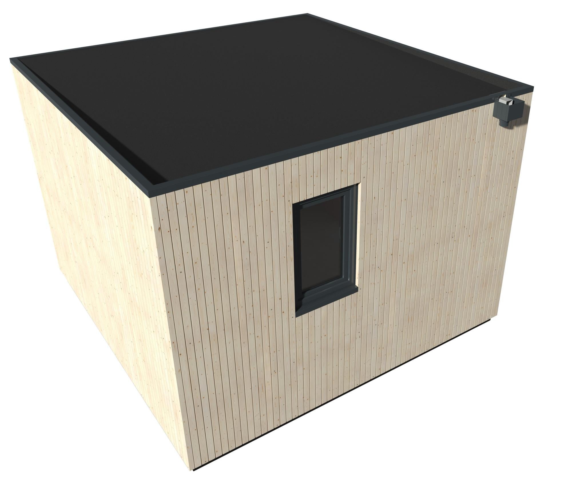 Casa Per Gatti In Legno IDMarket: Con Porta A Lamelle, Tetto Bituminato Verde, 57x42x45 Cm, Sollevata Da Terra