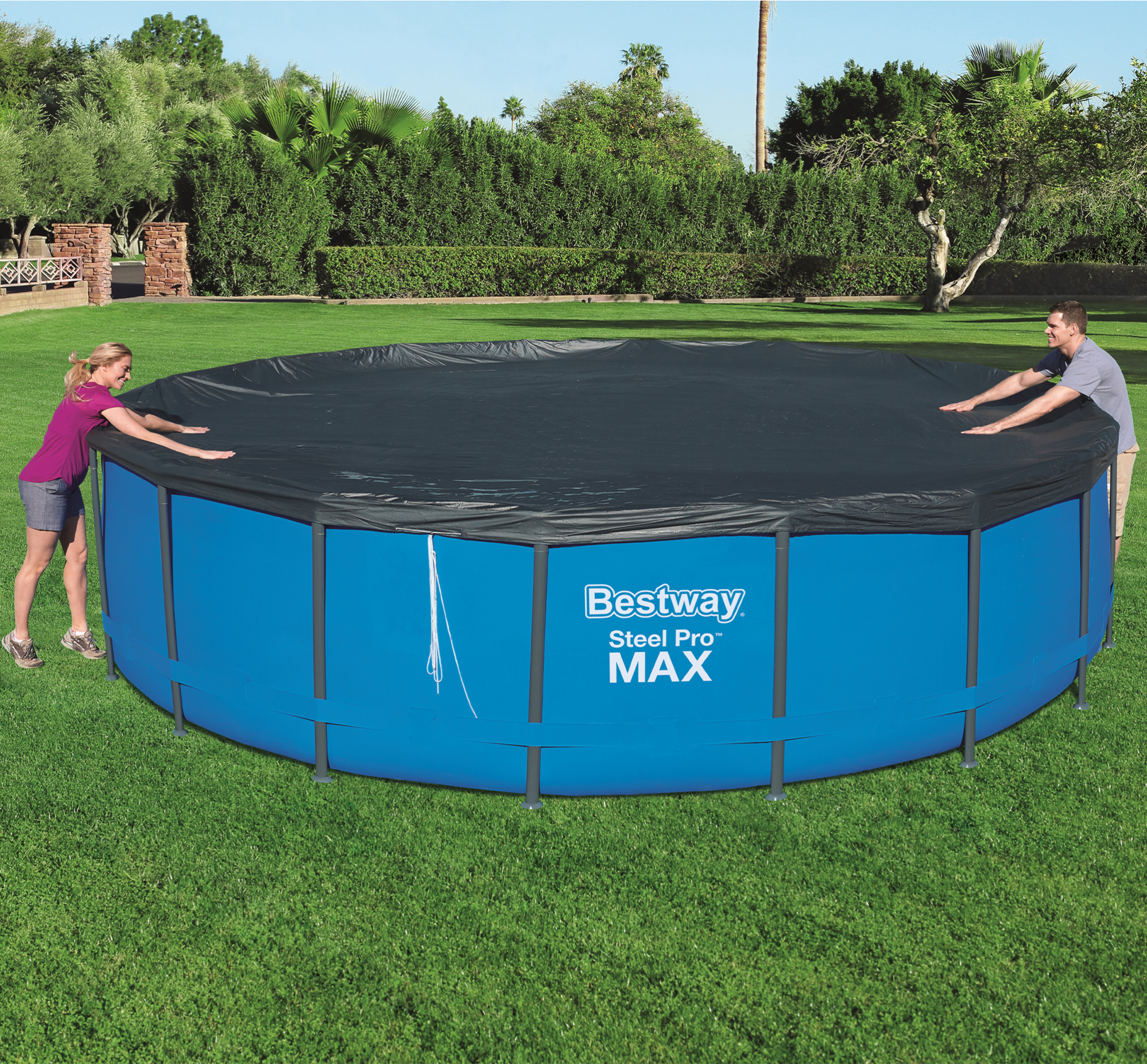 Copertura Invernale Per Trampolino 244 Cm - Tessuto Oxford Impermeabile, Con Fibbie E Borsa Di Stoccaggio