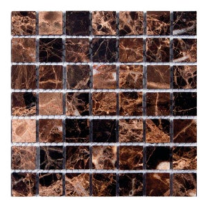 Sticker paraschizzi adesivo Backsplash mosaic 45x180 cm mosaico marrone