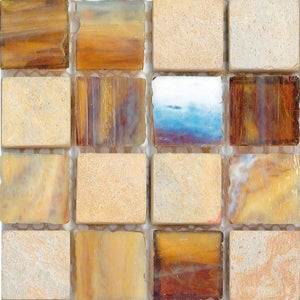 MOSAICO ADESIVO ALLUMINIO ENNA - SPESSORE 4 MM, CONFEZIONE DA 4 FOGLI