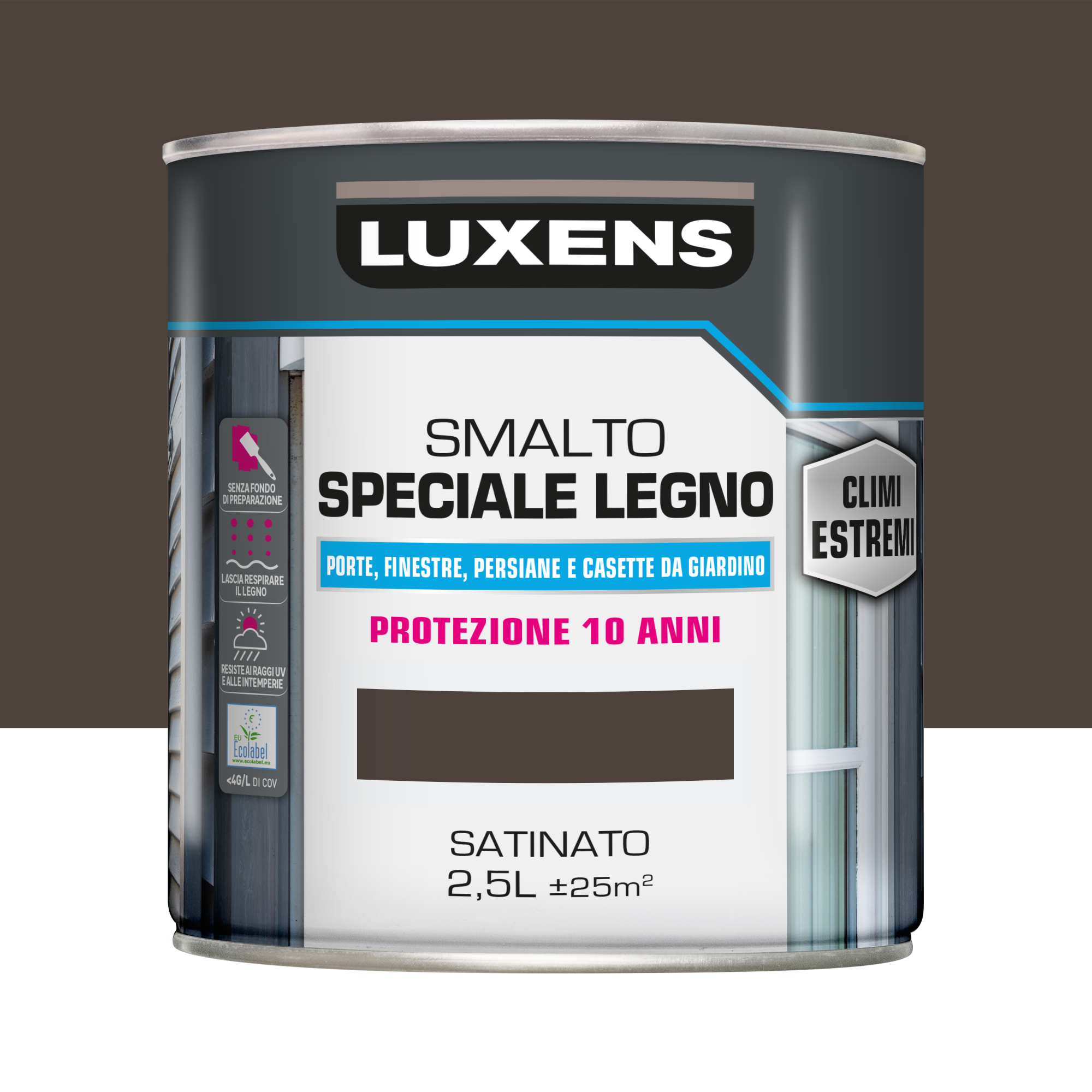 Vernice da esterno base acqua per legno LUXENS satinato, effetto liscio ...