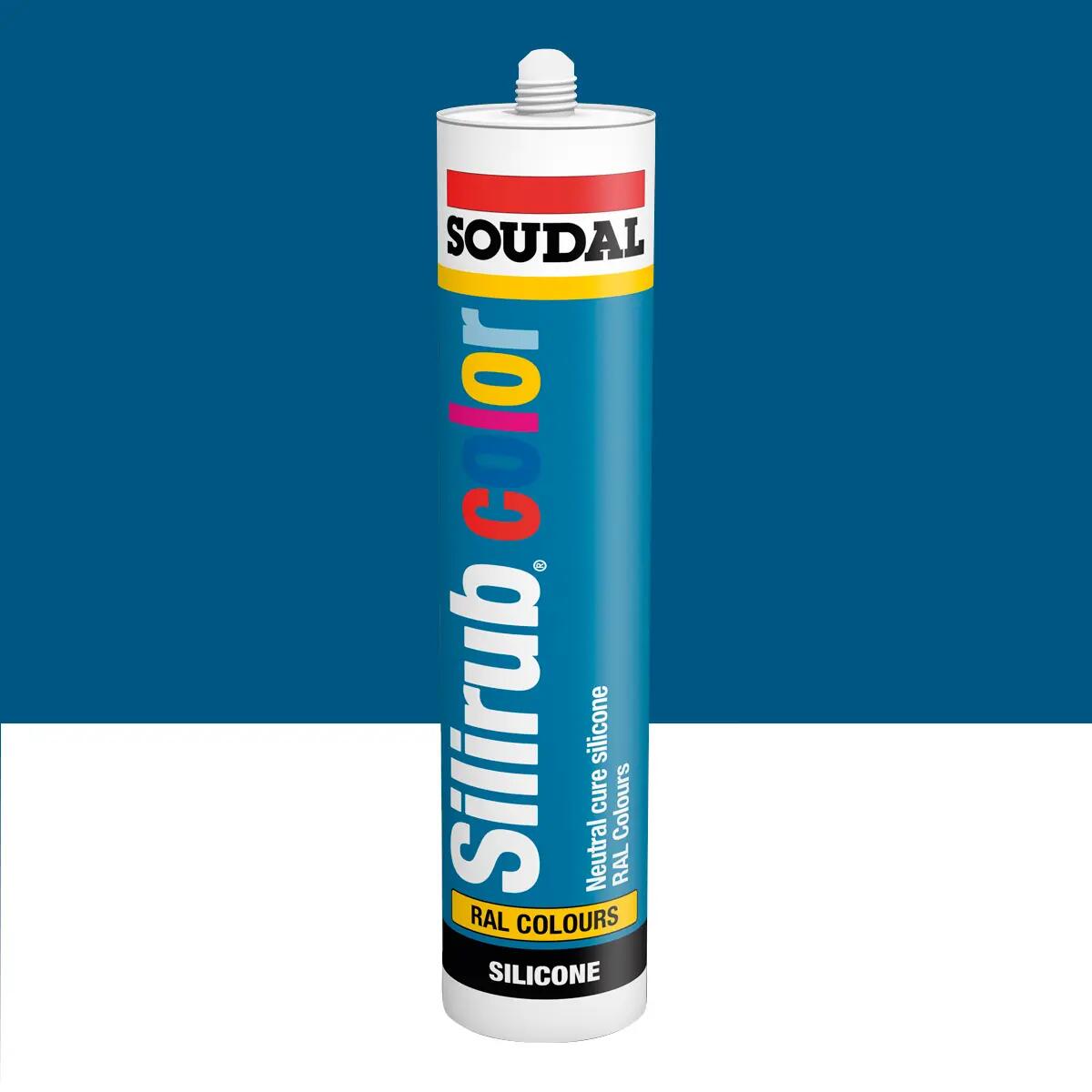 Silicone sigillante SOUDAL Multiuso Colorato RAL 5010 blu genziana 300 ml