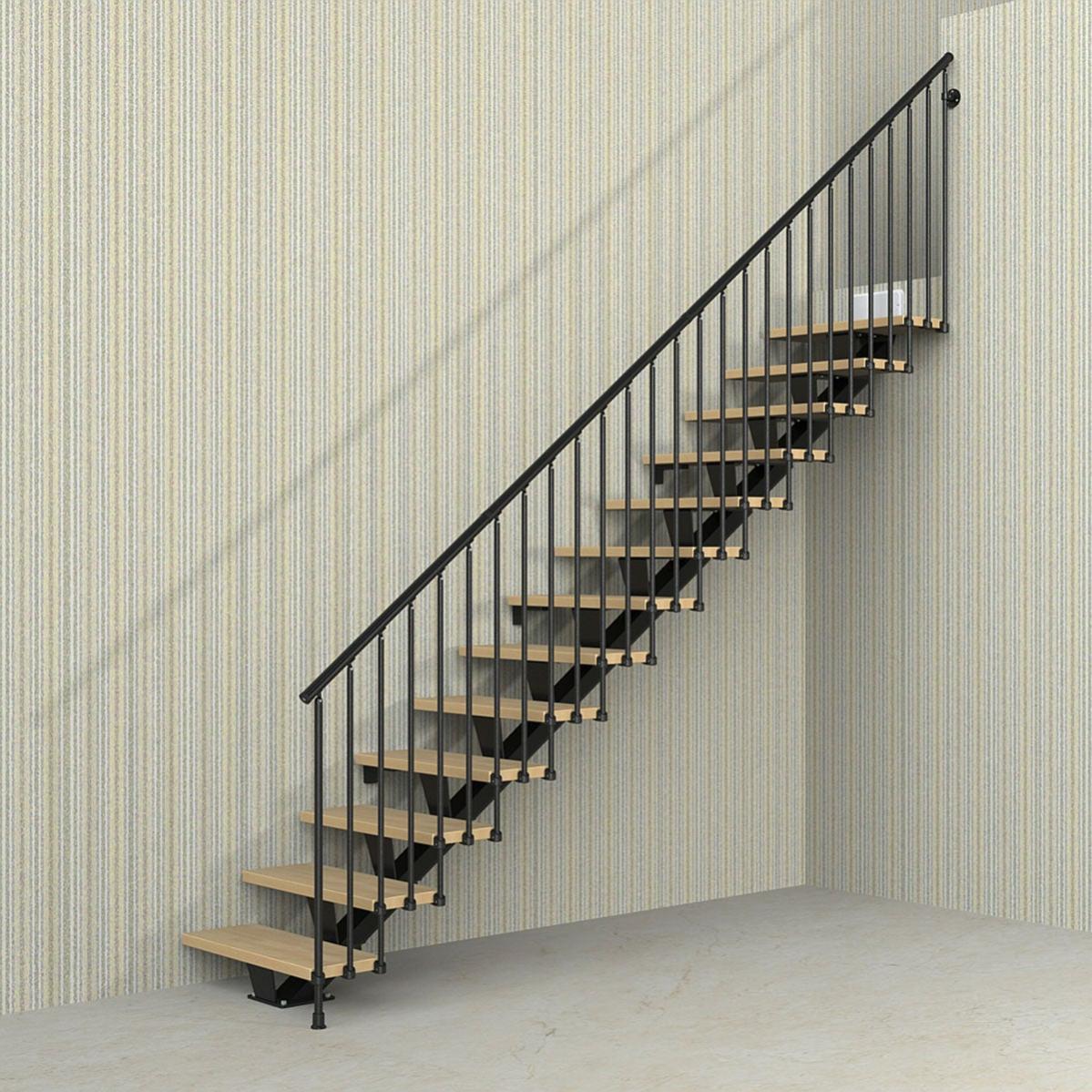 Scala In Acciaio Zincato 8 Gradini - Larghezza 1400mm, Altezza 152cm, Antracite RAL 7016 - Foto 7