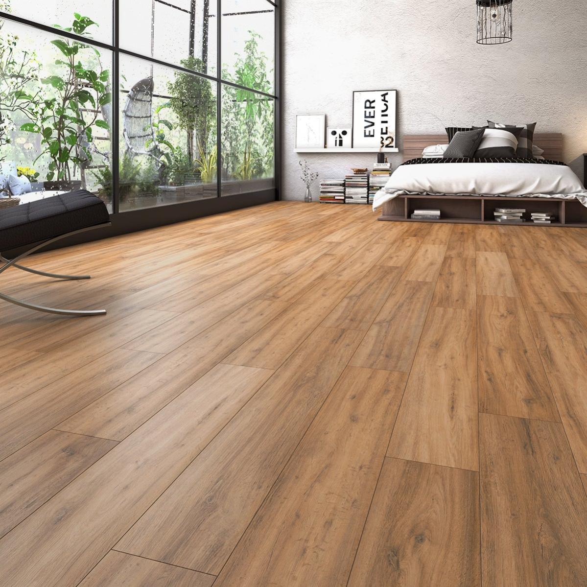 Pavimento laminato ARTENS Oak redbrown marrone resistente all'acqua Sp
