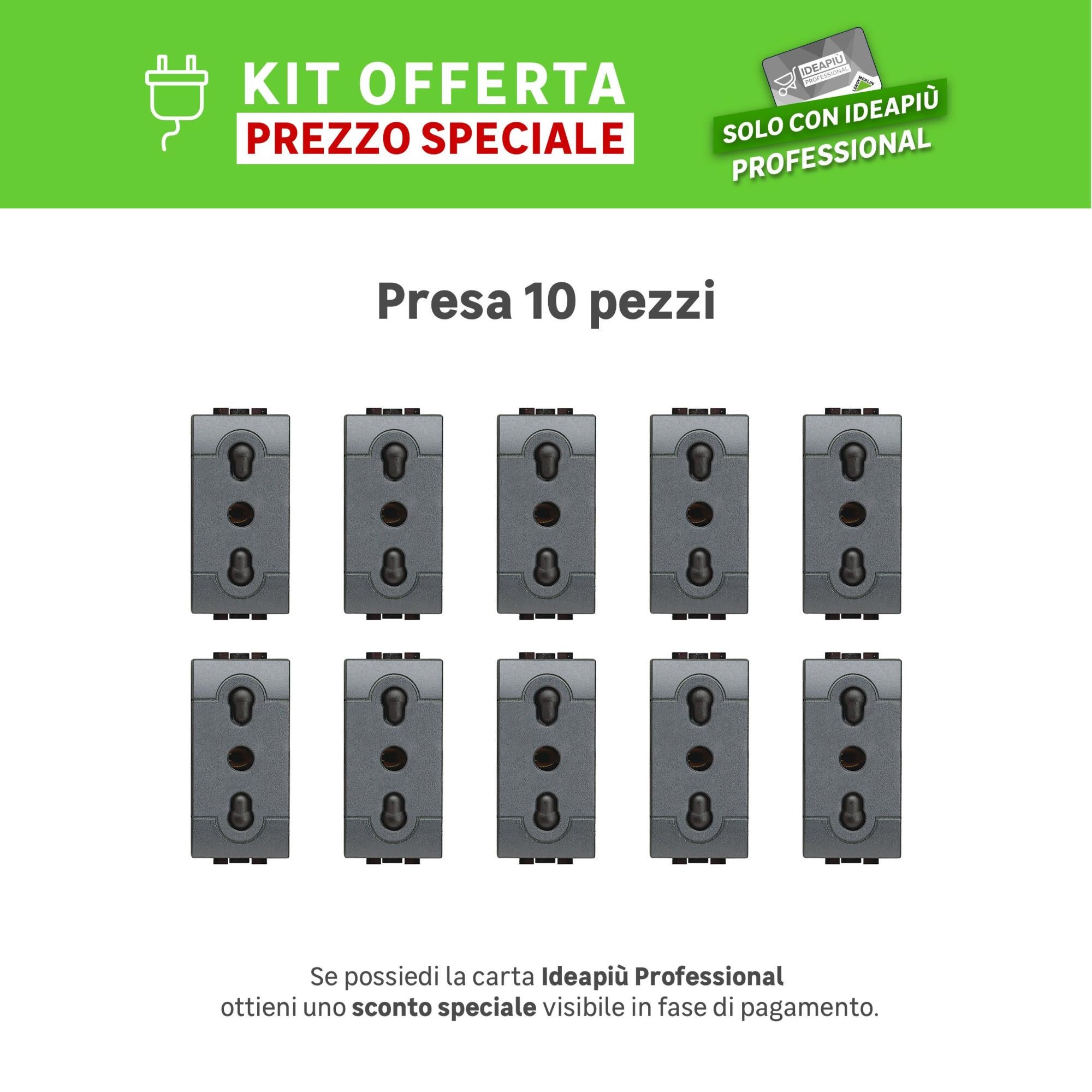 BIPRESA 10-16A ONDA PRESA COMPATIBILE CON SERIE LIVING LIGHT MARLANVIL - Foto 6