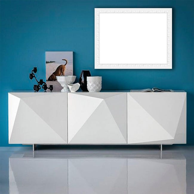 Cornice Varenna bianco per foto da 50x70 cm