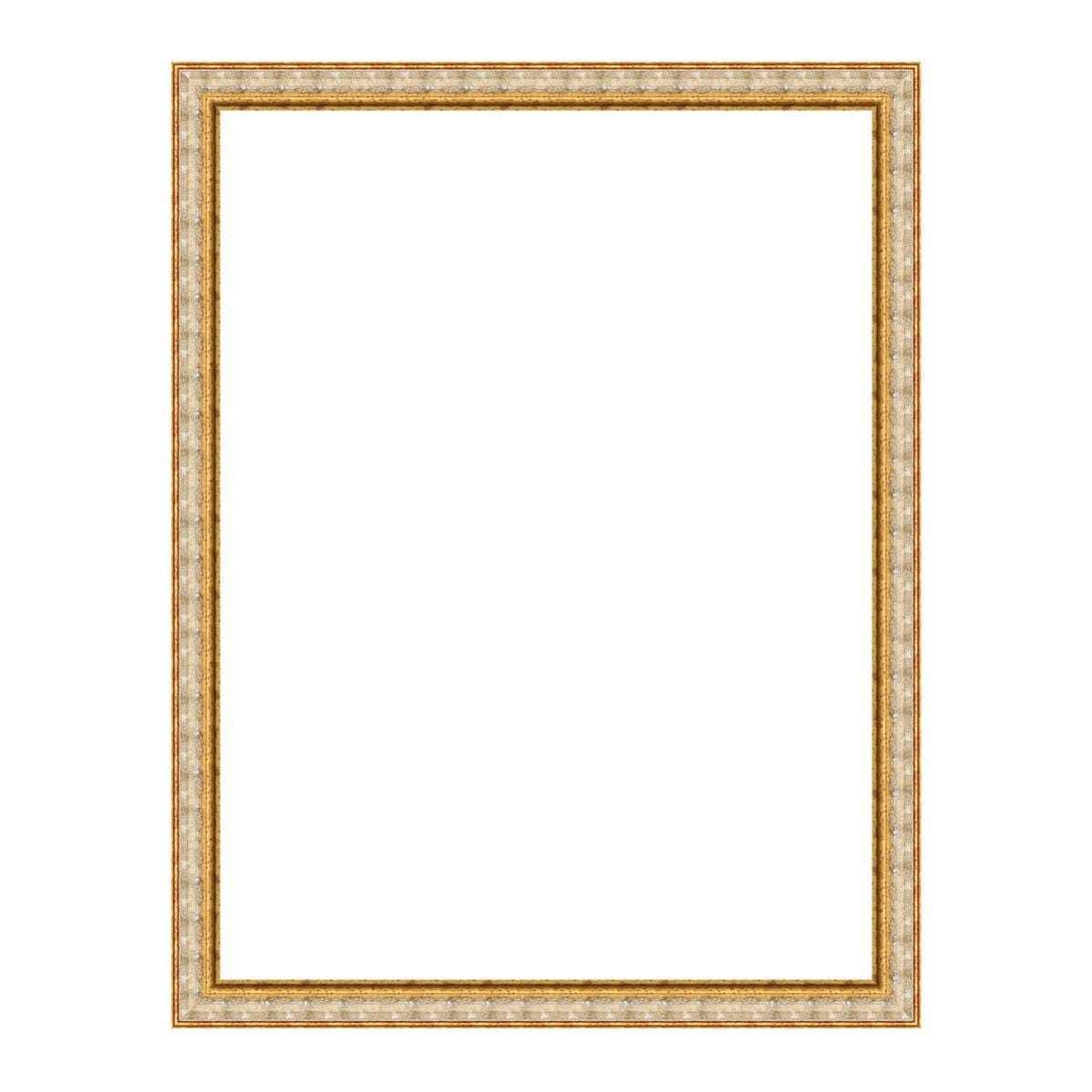 Cornice Ada bianco e dorato per foto da 60x80 cm