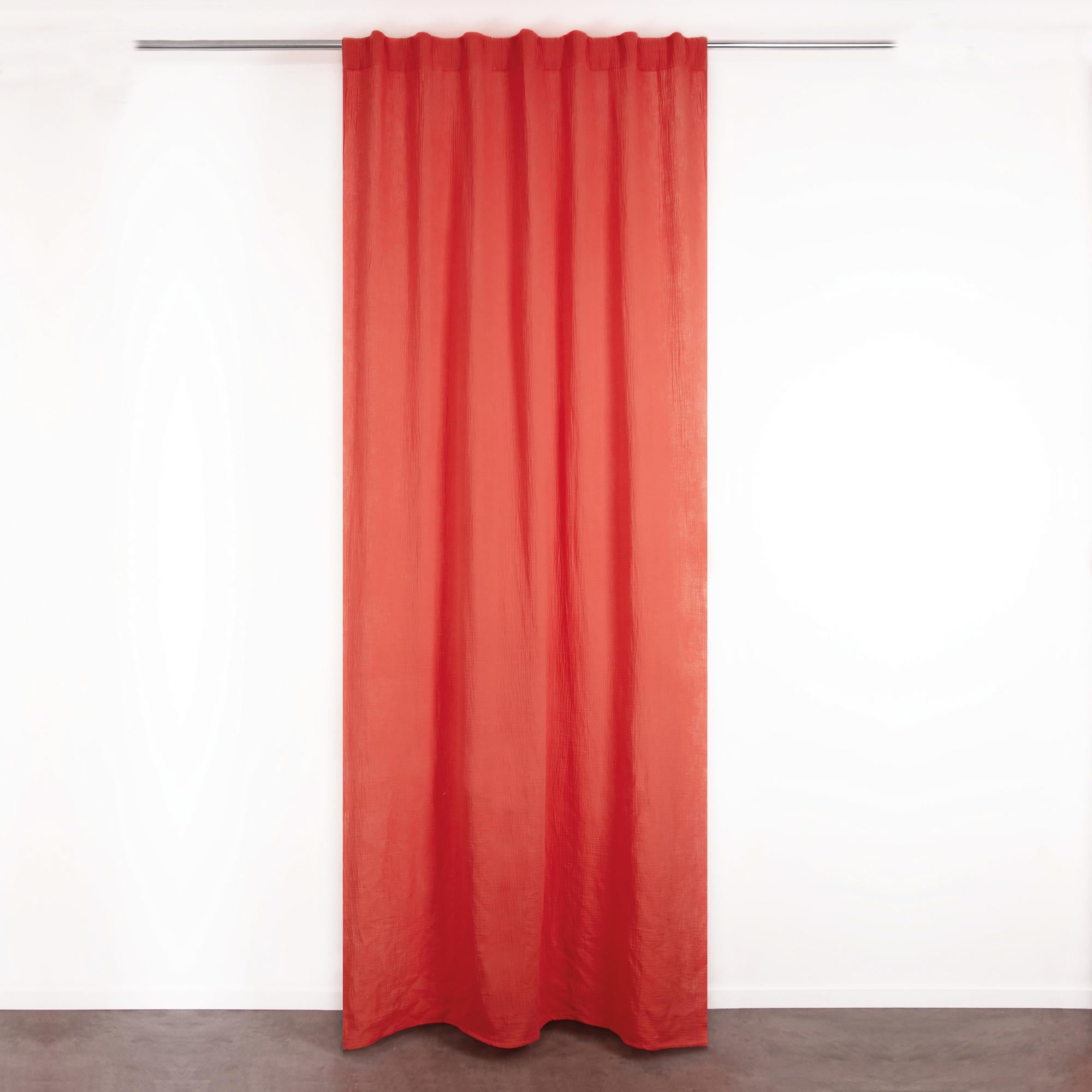 Tenda A Pannello Heimtexland Con 3 Guide - Altezza 245 Cm, Larghezza 57 Cm, Colore Arancione, In Voile Trasparente