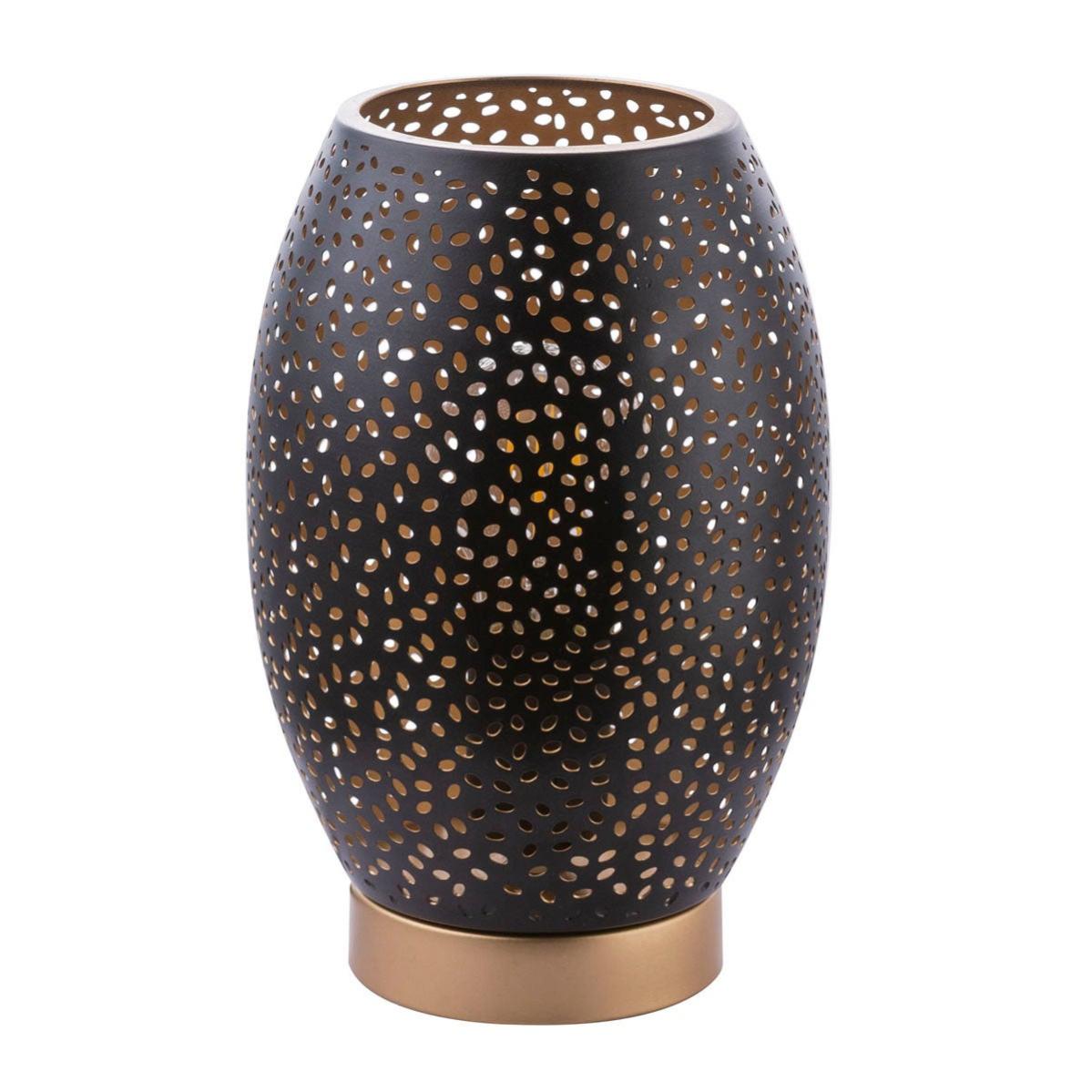 Lampada da tavolo boho effetto legno lampada da comodino lampada da