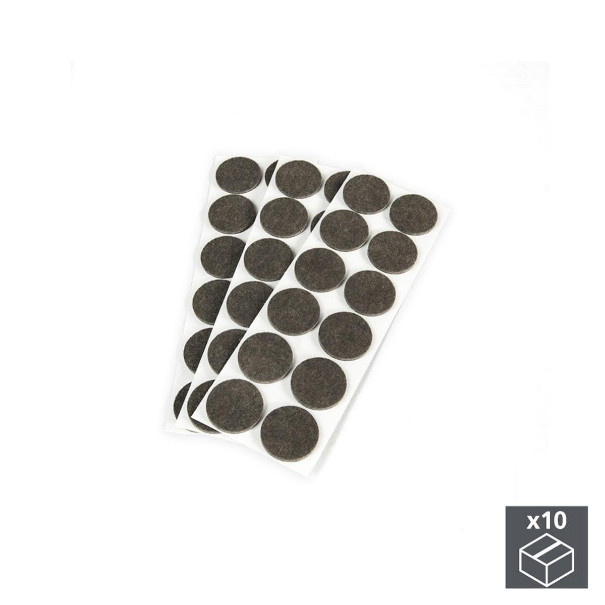 Feltrini rotondi con perno Bianco 20 mm / 8 pz