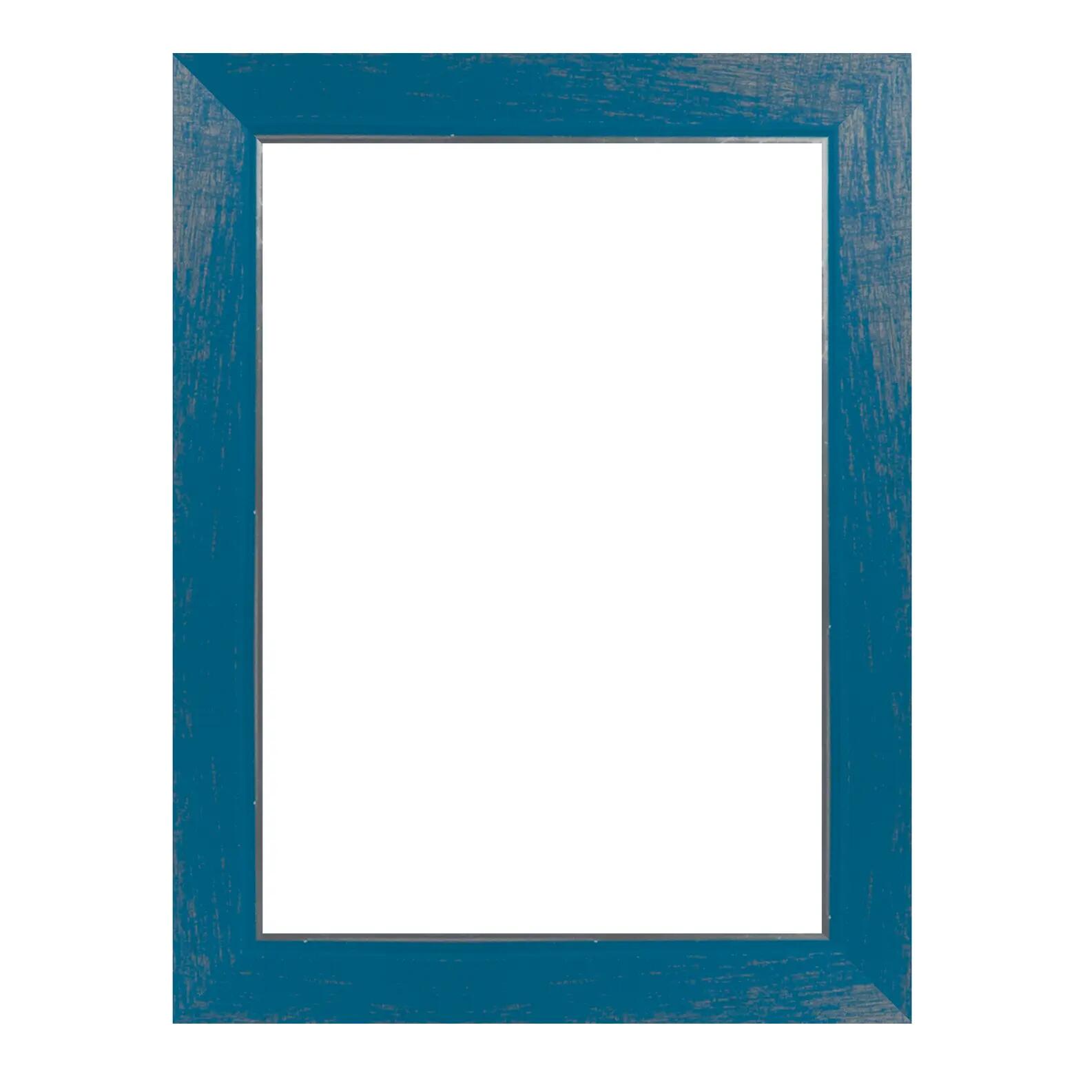 Cornice Gina azzurro opaco per foto da 15x20 cm