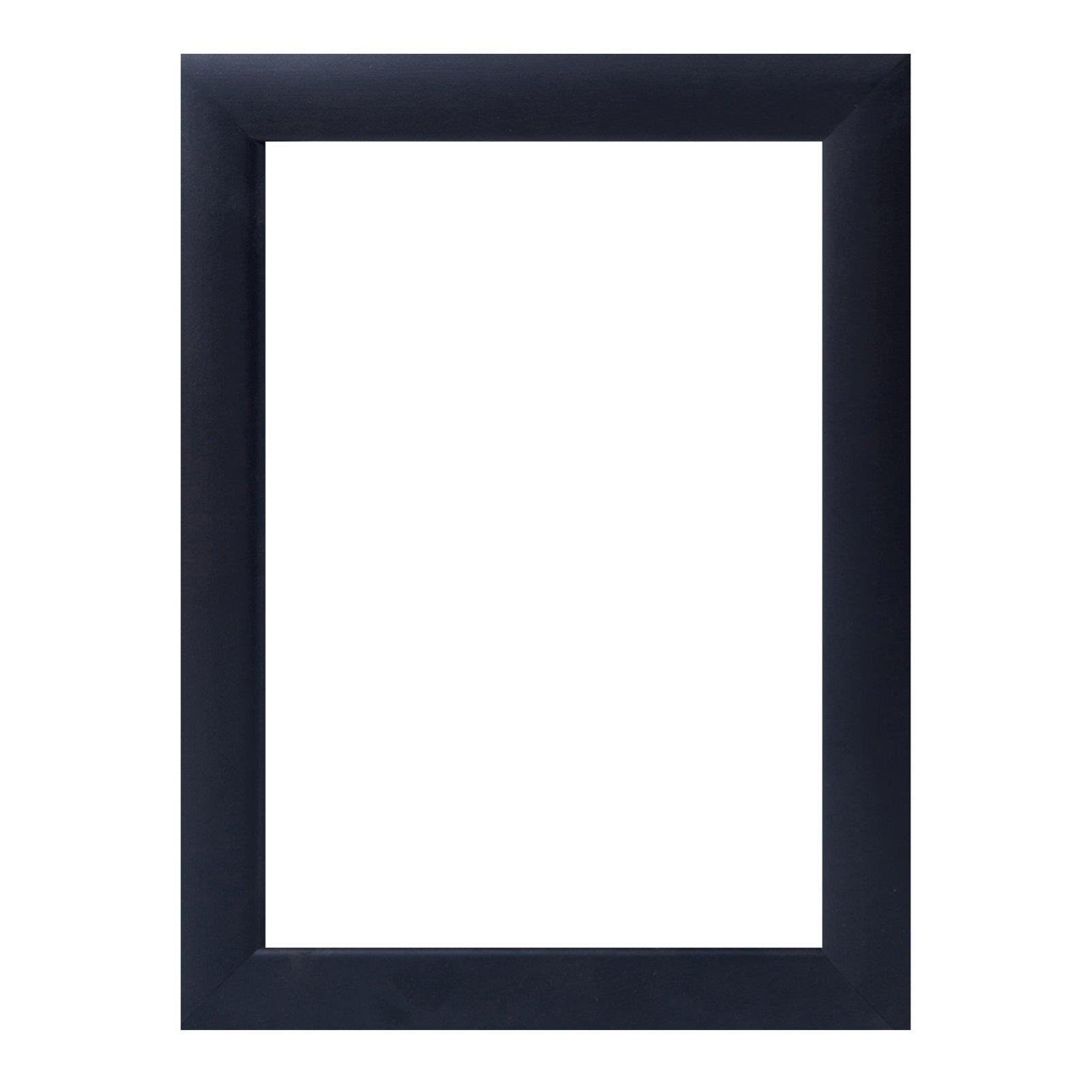 Cornice Portafoto In Legno Nero Con Passepartout – 30x40 Cm – Vetro Acrilico Antisfondamento – Da Appendere Verticale O Orizzontale