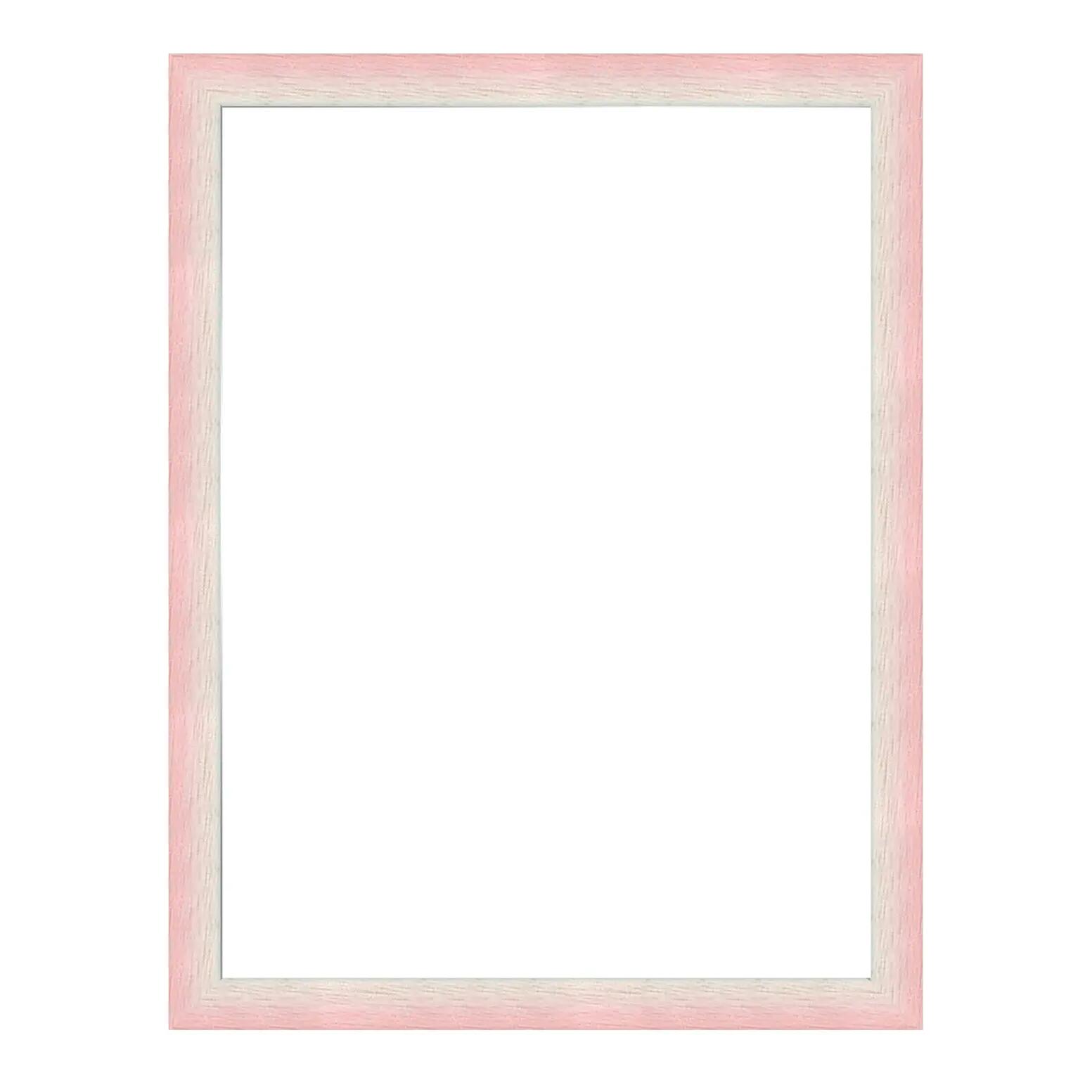 Cornice Bicolore rosa e bianco opaco per foto da 40x50 cm