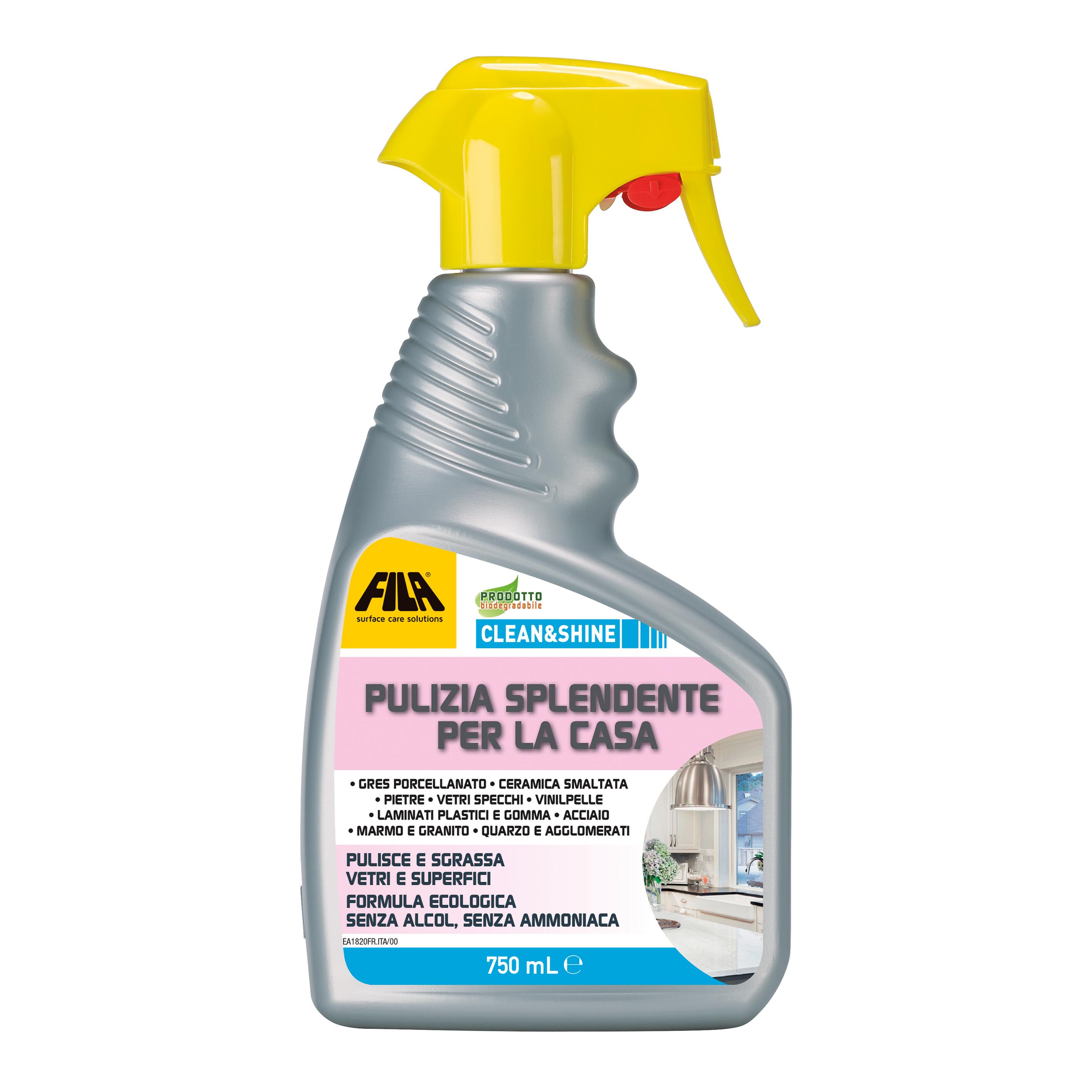 FILA Surface Care Solutions Fila Cleaner, Detergente Per Pavimenti, La  Confezione Puo' Variare & Clean&Shine, Detergente Spray Multisuperficie Per  La Casa, 750 Ml : : Salute e cura della persona