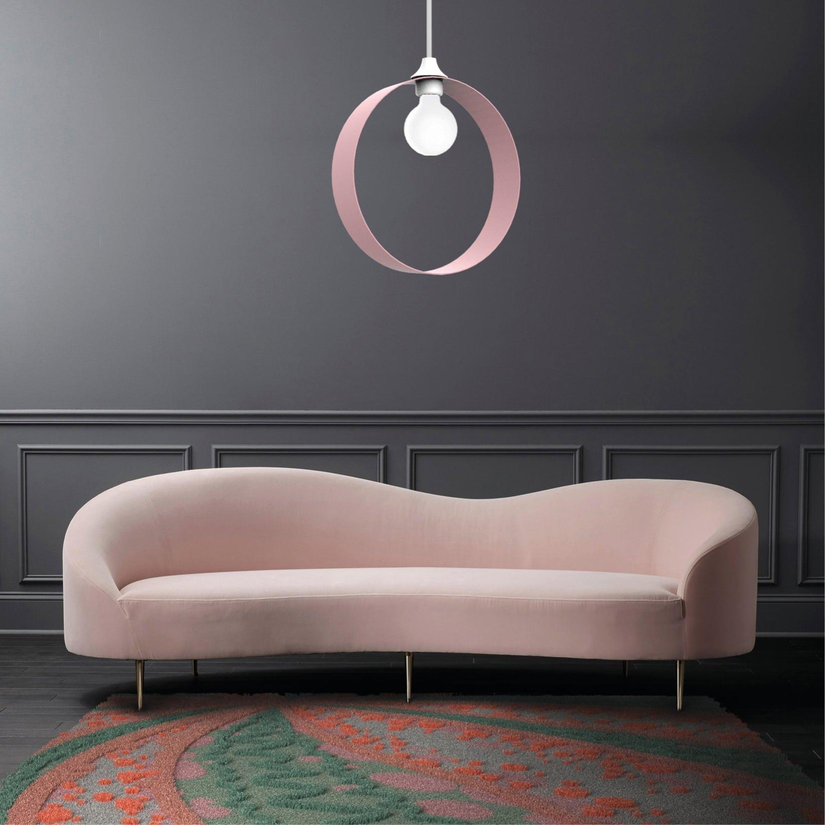 Lampadario In Metallo A Sospensione Moderna E27, 26,5*20 Cm, Rosa - Foto 7