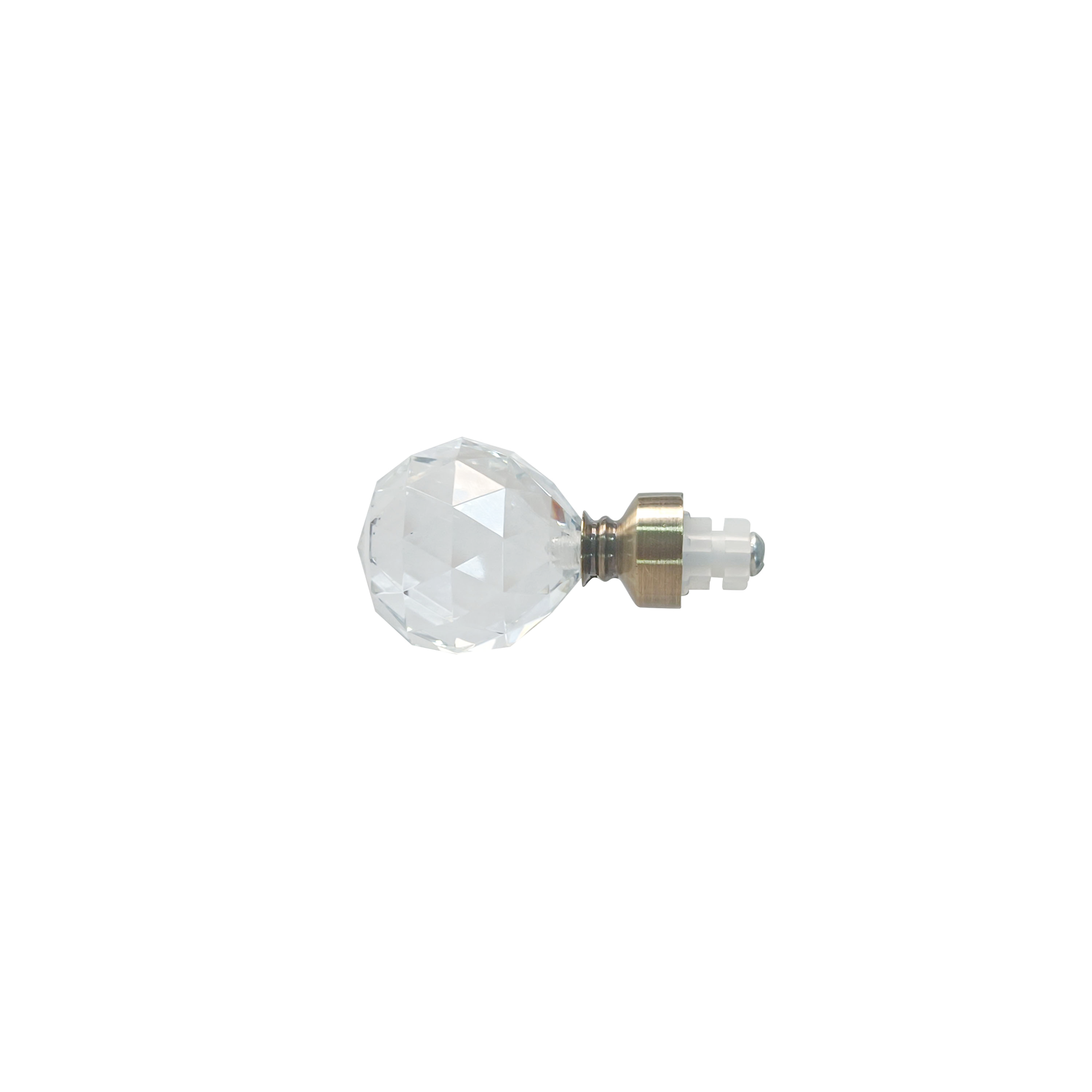 Finale per bastone Stelvio sfera in alluminio ottonato nero opaco 16 mm, 2 pezzi | Leroy Merlin