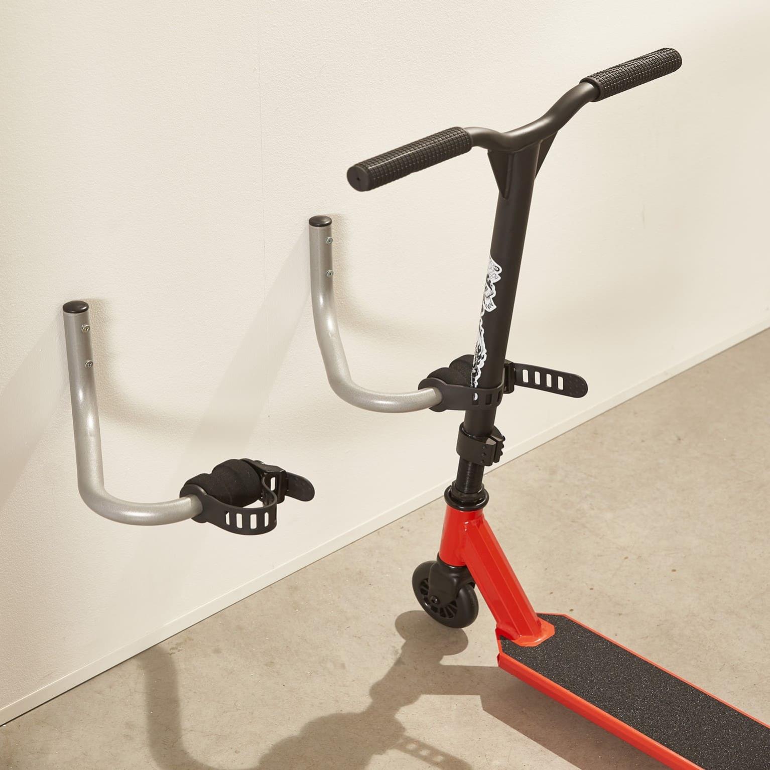 CLM Supporto Da Parete Per Bicicletta, Universale, Rosso/Nero, Con Fissaggi Inclusi - Prodotto In Spagna - 3