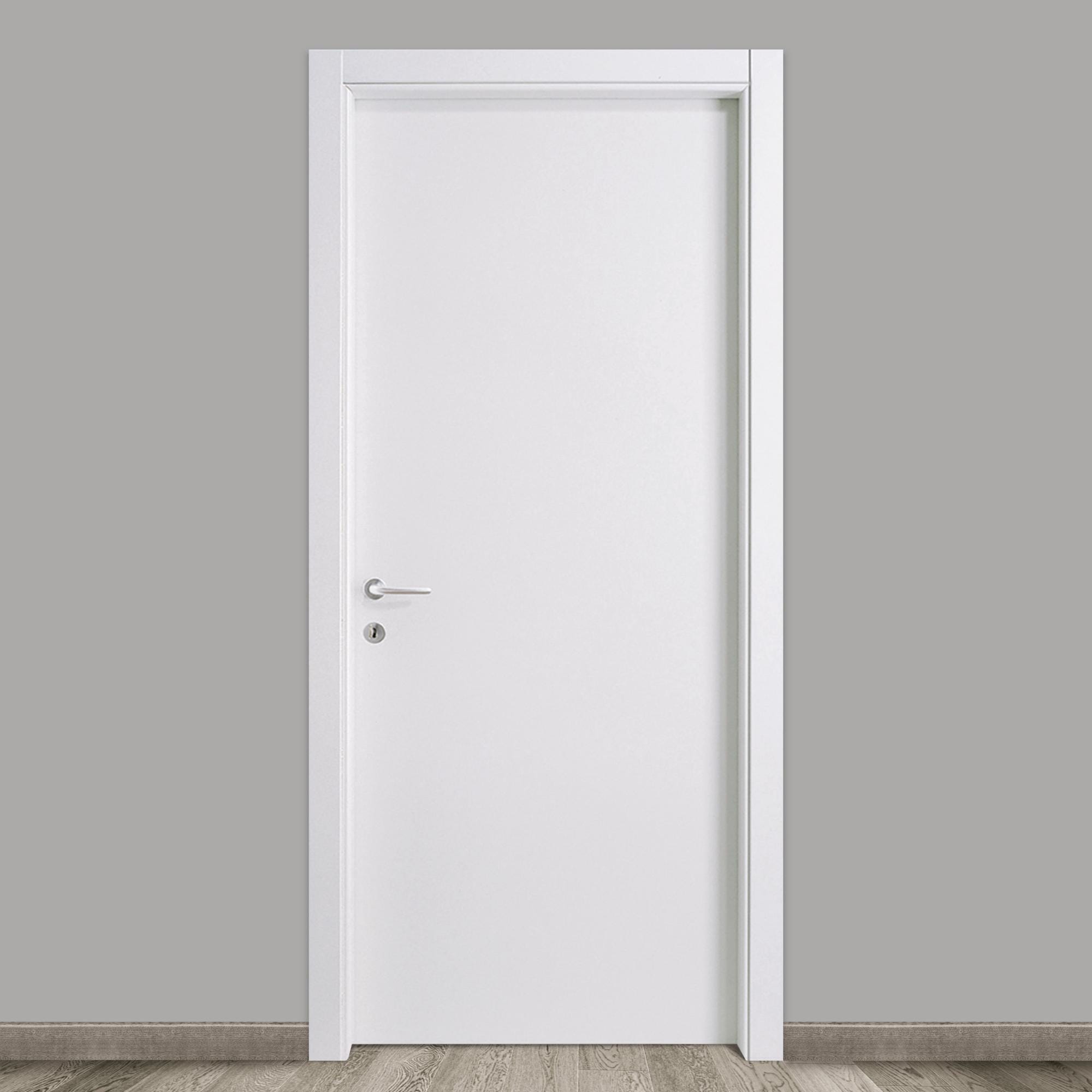 Porta Interna Reversibile Bianca Liscia - 210x80 Cm, Made In Italy Con Telaio Incluso - Foto 5