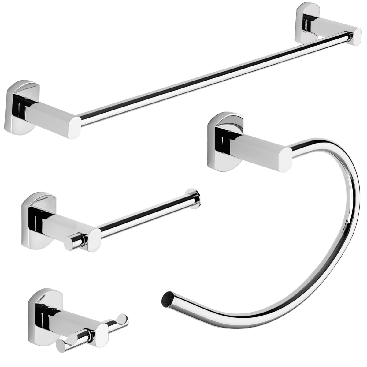 Set Accessori Bagno In Resina – Portasapone Con Design Scanalato – Colore Nero Opaco