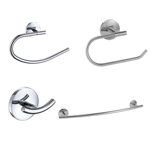 COMPRA SUBITO, SET 3 PEZZI ACCESSORI BAGNO NEMESIA QUADRATI IN ACCIAIO INOX  CROMO