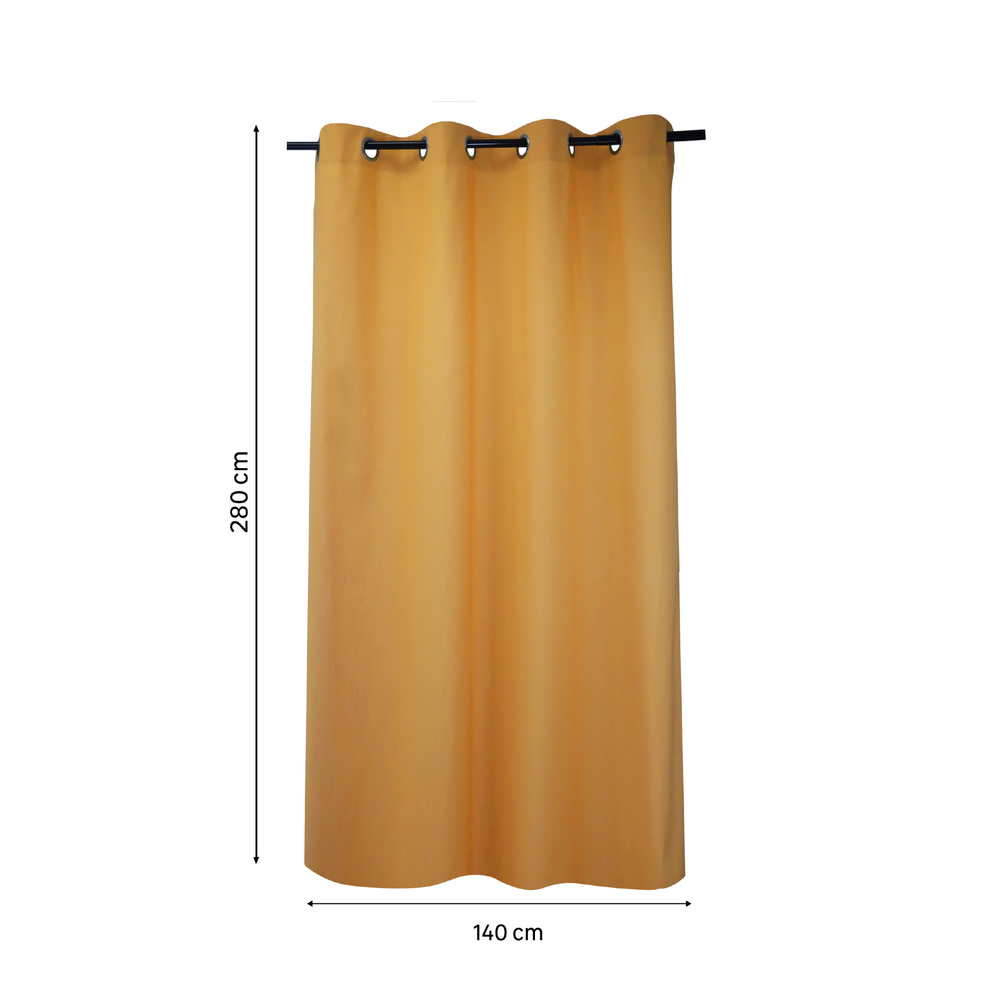 Tenda Douceur D'Intérieur TROPICALINE Con Occhielli – Giallo 140x240 Cm – Effetto Lino - 4