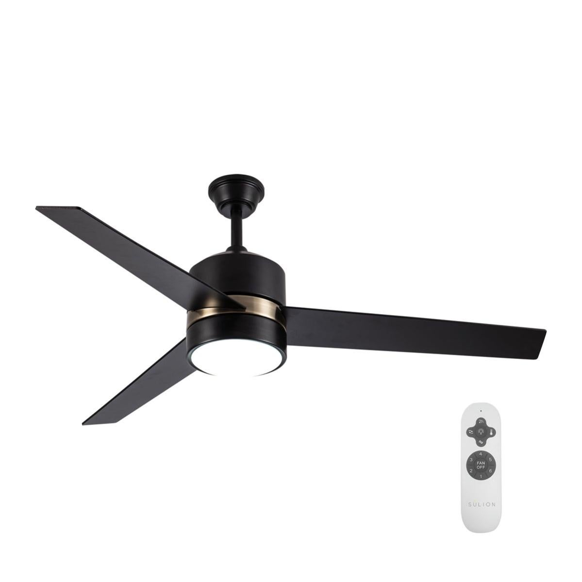 Ventilatore da soffitto con pale con luce inclusa Maki, nero, D. 132 cm,  2000 LM, luce bianco, SULION