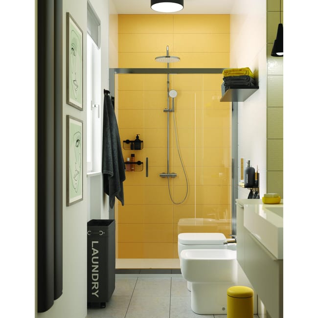 Termoarredo DE'LONGHI PALACE nero interasse 180 cm , L 36.2 x H