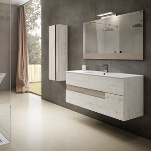 Mobile Bagno Sospeso 120 cm 'Persona' Cenere con lavabo decentrato