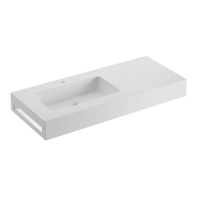 Consolle Per Lavabo WK500 Bianco Opaco - Staffa Acciaio Con Portasciugamani, Per Bagno - Foto 7