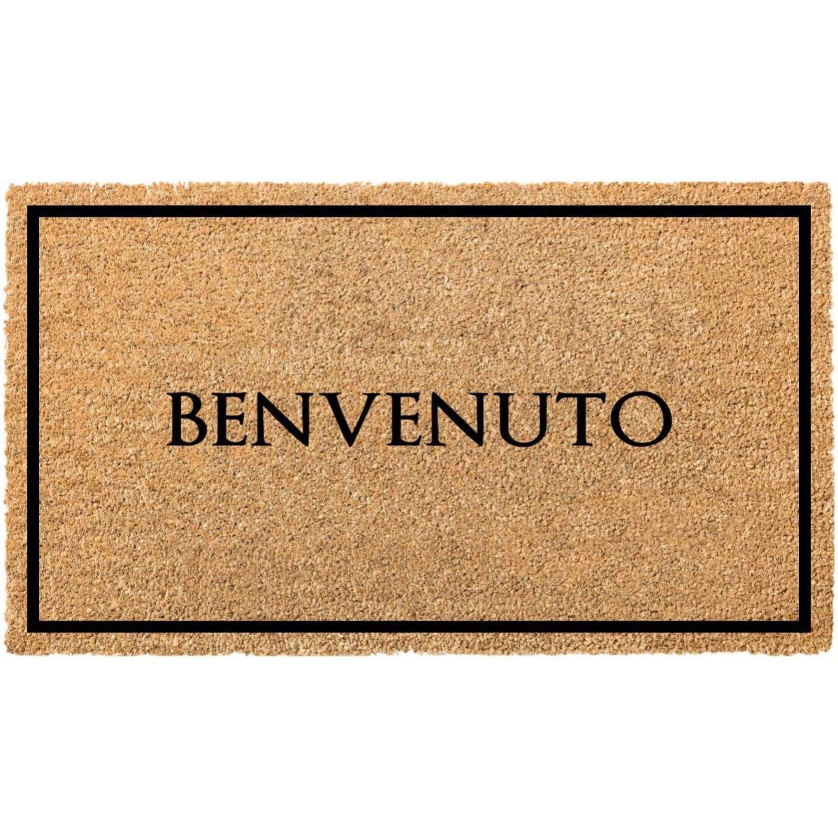 Alfombras y moquetas ZERBINO IN PLASTICA NERO CON BORDO MOTIVO STELLA 70X40CM CA