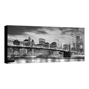 Quadro su tela: Vista di New York (in bianco e nero) - 75x100 cm - IN  MAGAZZINO