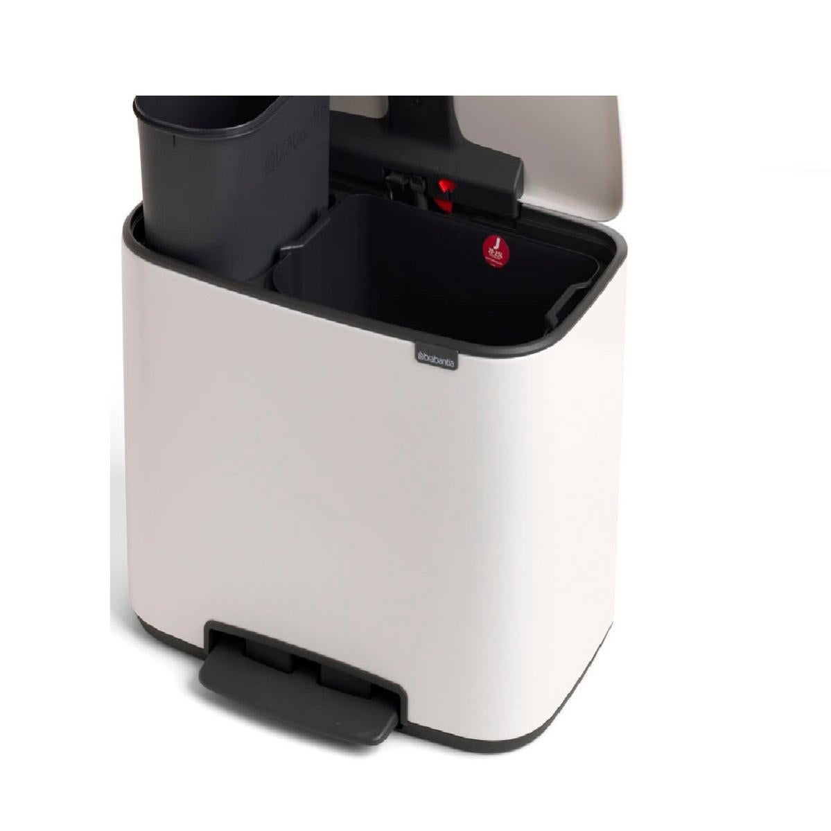 Pattumiera Brabantia Bo Pedal Bin - 2x30 Litri Acciaio Platinum