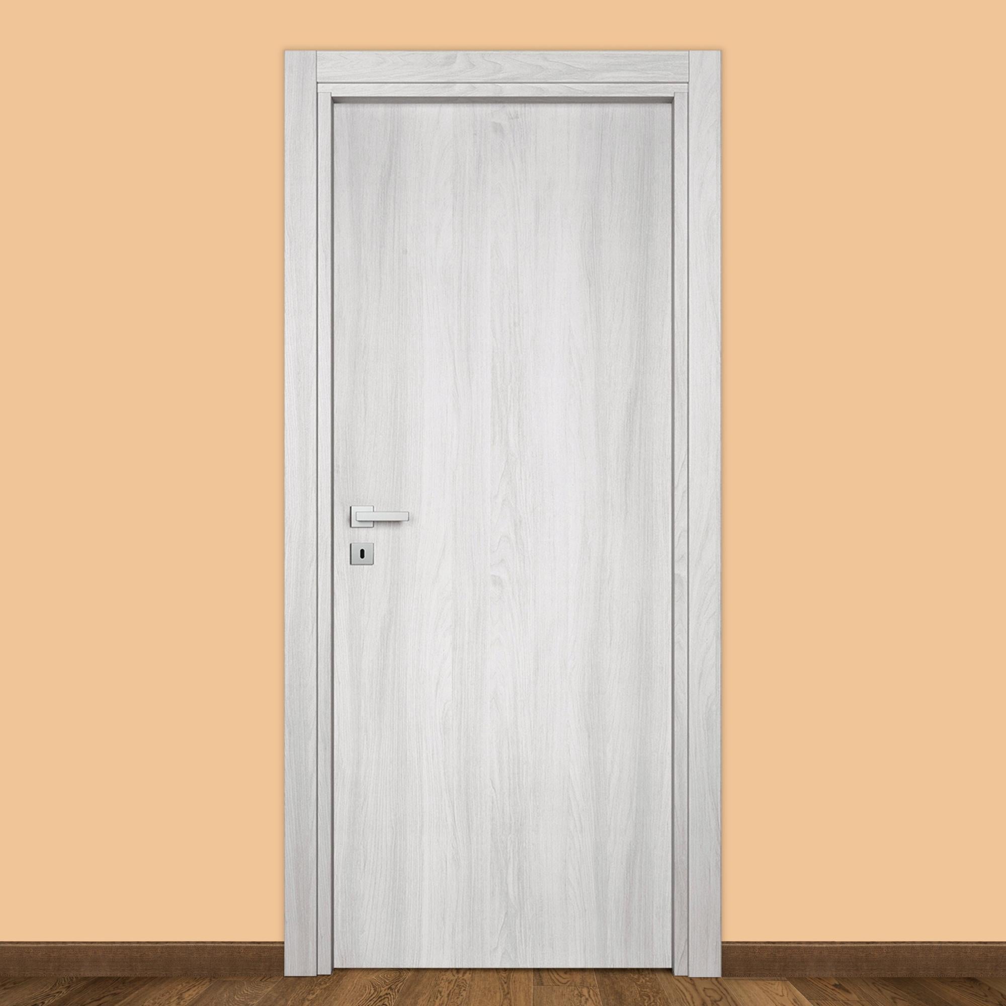 Porta tamburata battente Bath bianco L 80 x H 210 cm reversibile