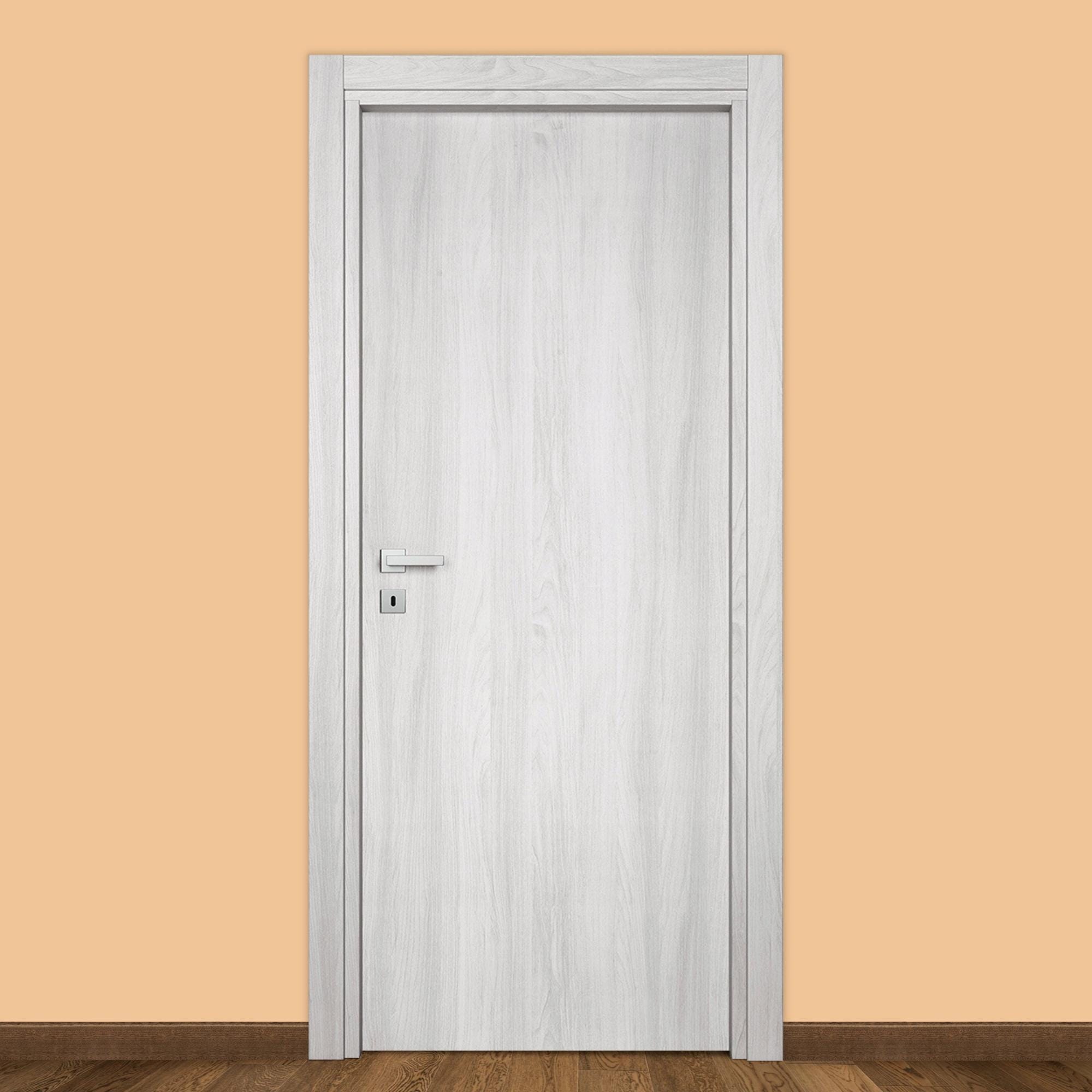 Porta tamburata battente Bath bianco L 80 x H 210 cm reversibile Porta tamburata battente Bath bianco L 80 x H 210 cm reversibile
