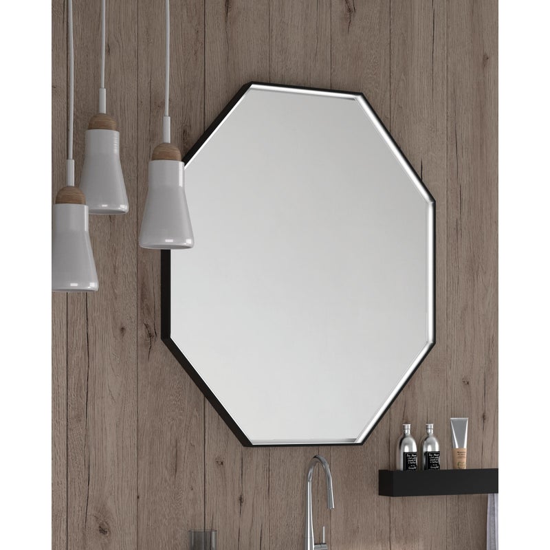 Specchio non luminoso bagno ottagonale VELVET L 80 x H 80 cm