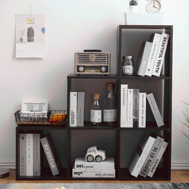 Libreria a 6 ripiani per soggiorno, studio, ufficio o camera da letto - 24 x 30 x 183 cm, bianca | Leroy Merlin Libreria a 6 ripiani per soggiorno, studio, ufficio o camera da letto - 24 x 30 x 183 cm, bianca | Leroy Merlin