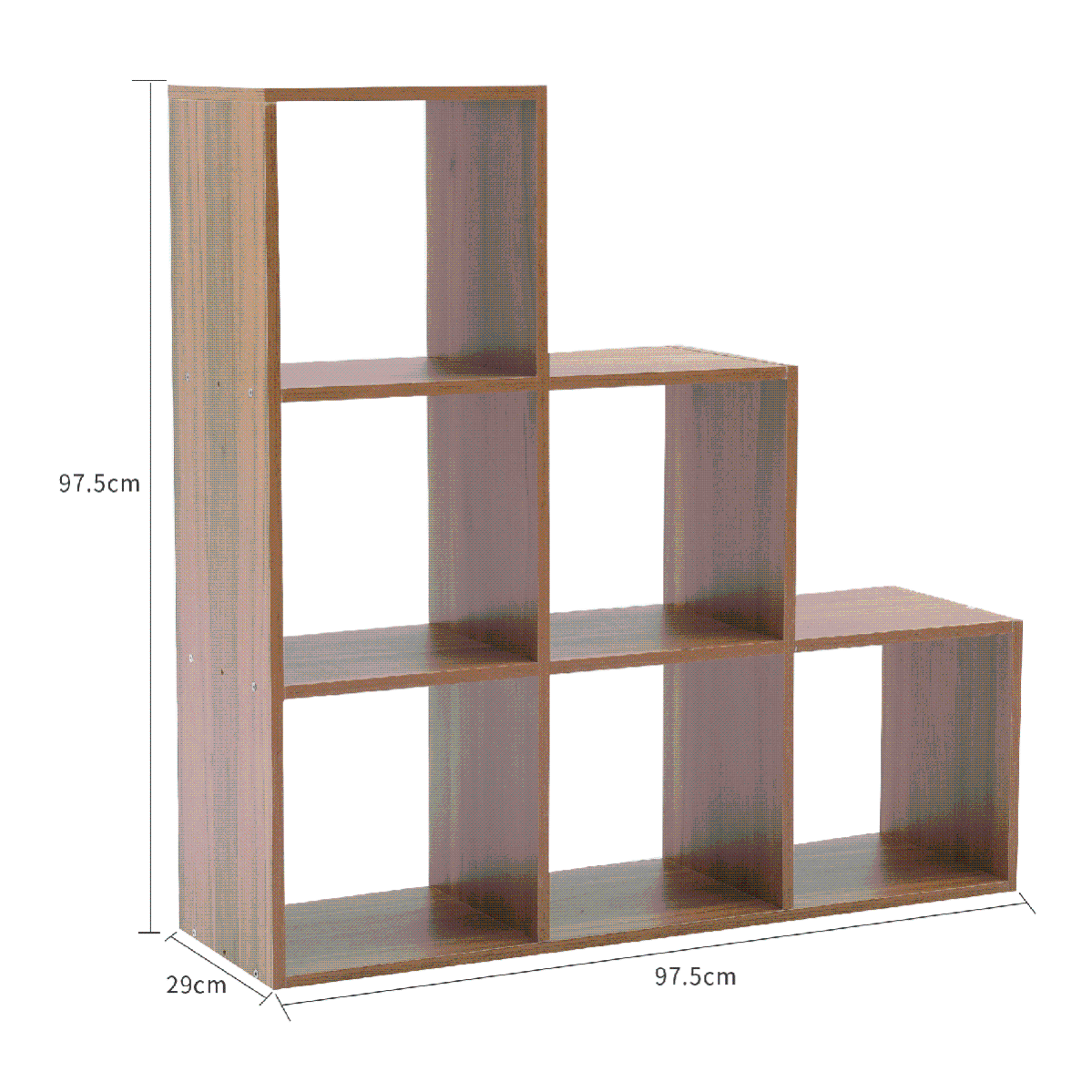 Libreria 6 ripiani con anta in legno da ufficio arredamento per interno h 220 cm / Default Title