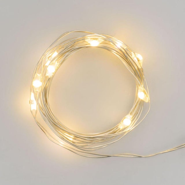 Catena luminosa 40 lampadine LED bianco caldo Micro led 2 m