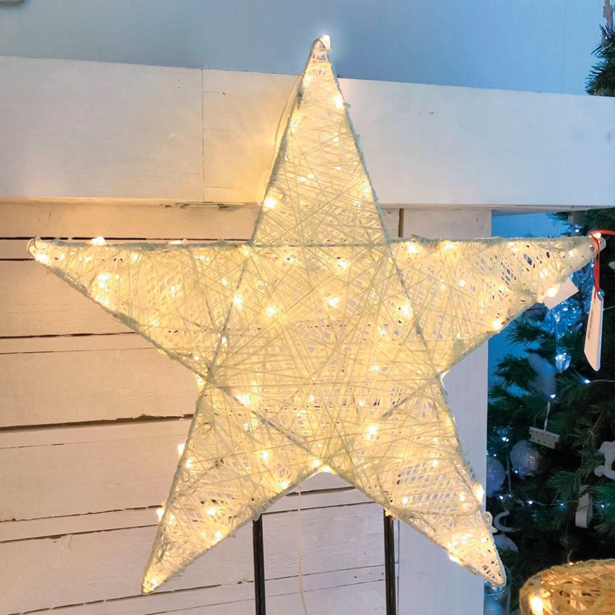 Stella luminosa 120 lampadine bianco caldo H 55 cm Leroy Merlin