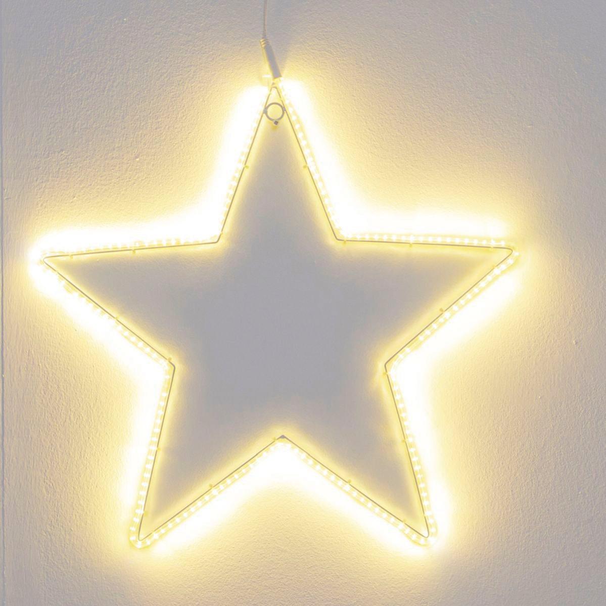 Stella luminosa 192 lampadine bianco caldo H 55 cm Leroy Merlin